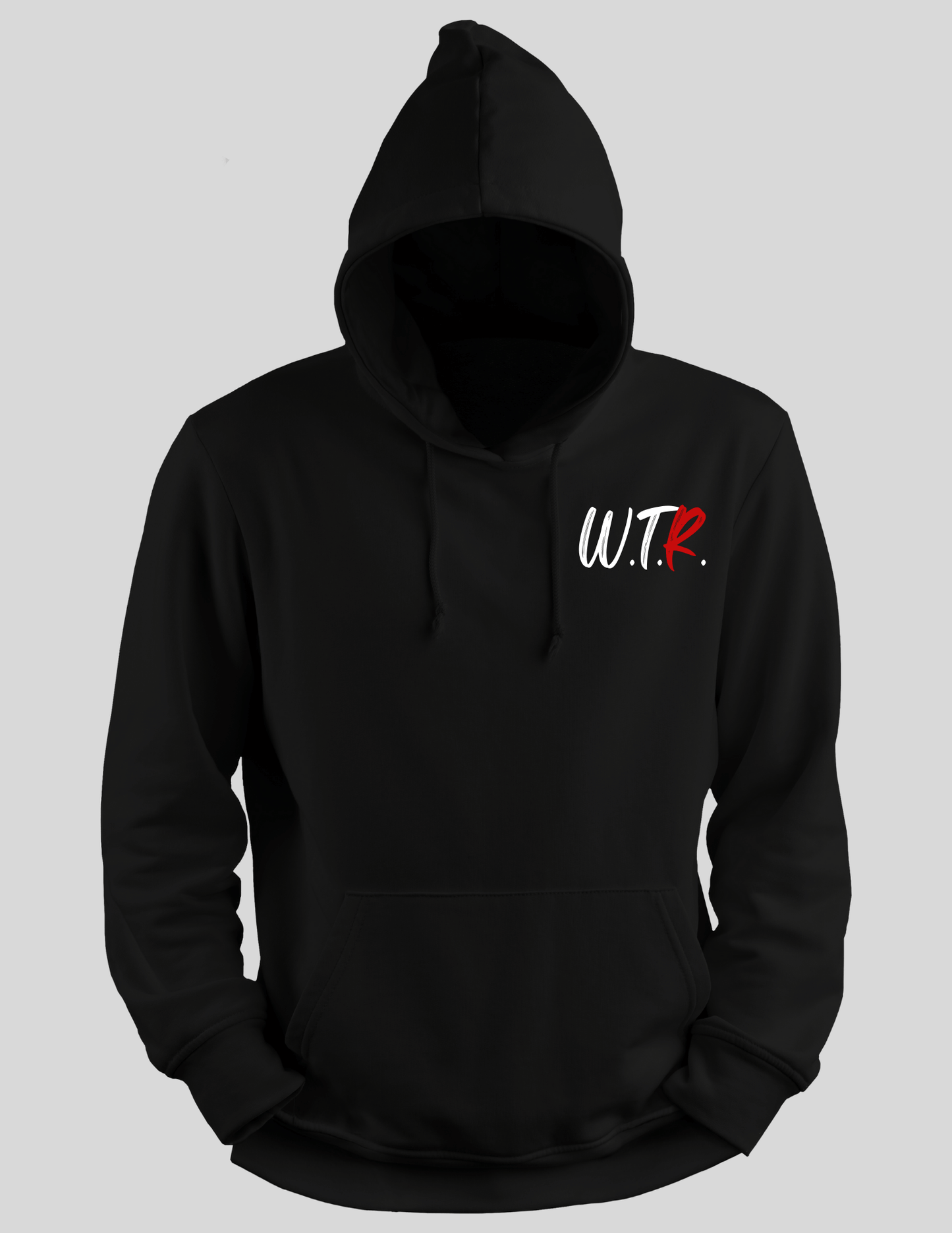 W.T.R. Hoodie w/Double Hearts, Inspirational Quotes and Graffiti Art
