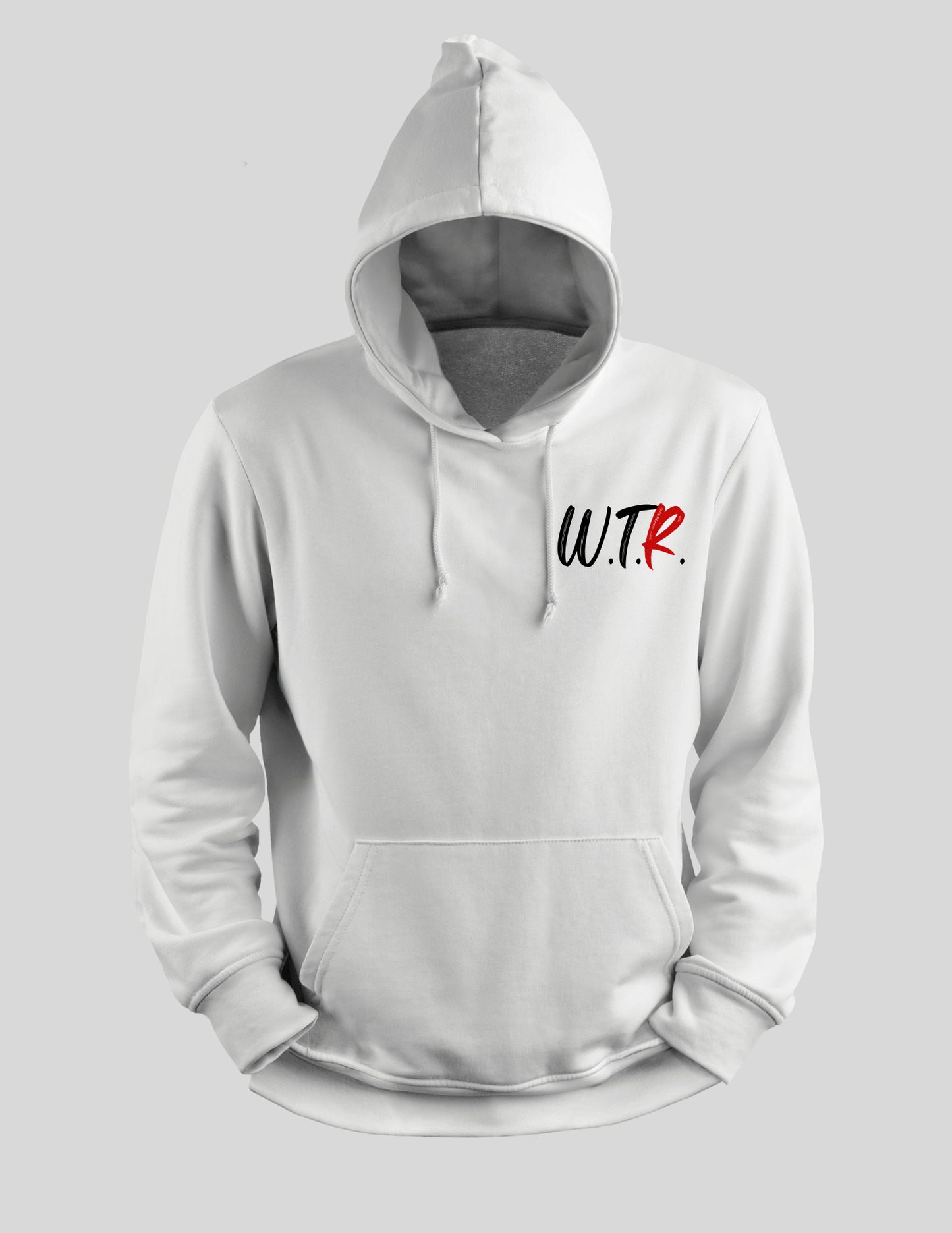 W.T.R. Hoodie w/Double Hearts, Inspirational Quotes and Graffiti Art