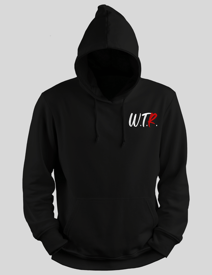 W.T.R. Hoodie w/Double Hearts, Inspirational Quotes and Graffiti Art